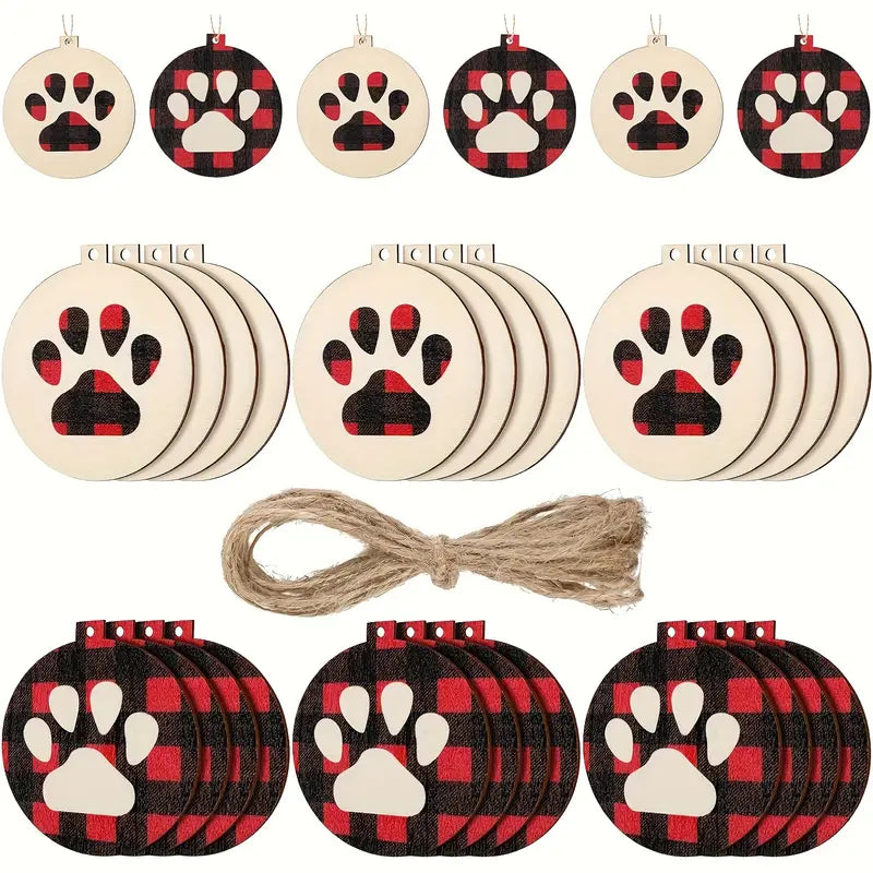 Christmas Paw Print Ornament