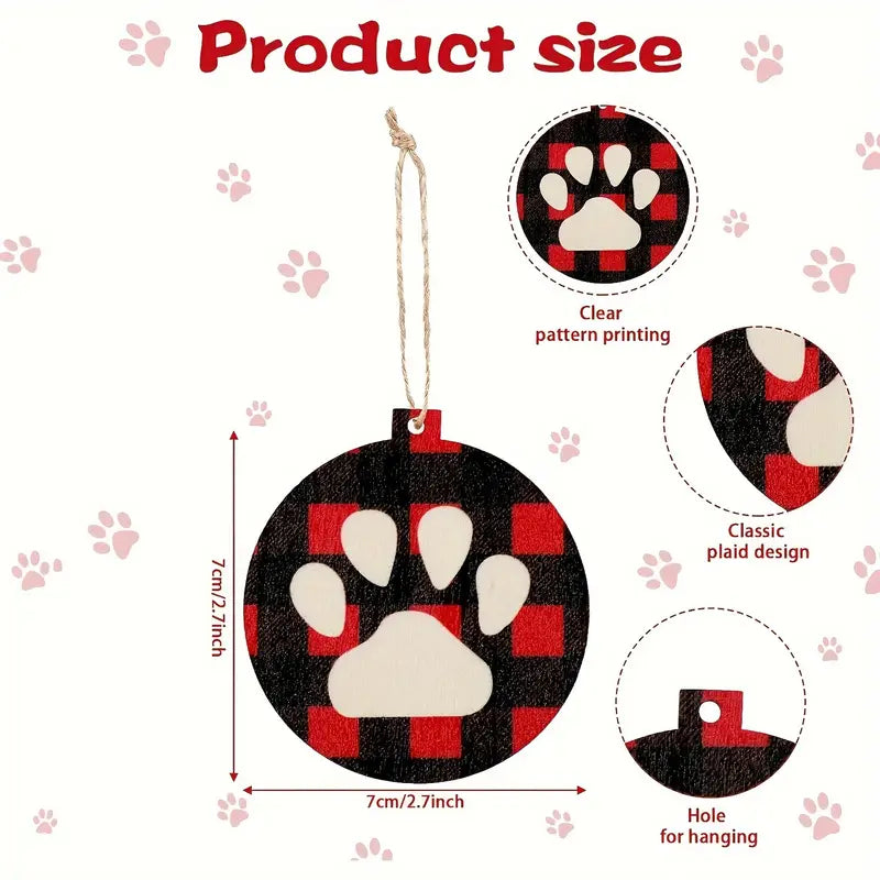 Christmas Paw Print Ornament