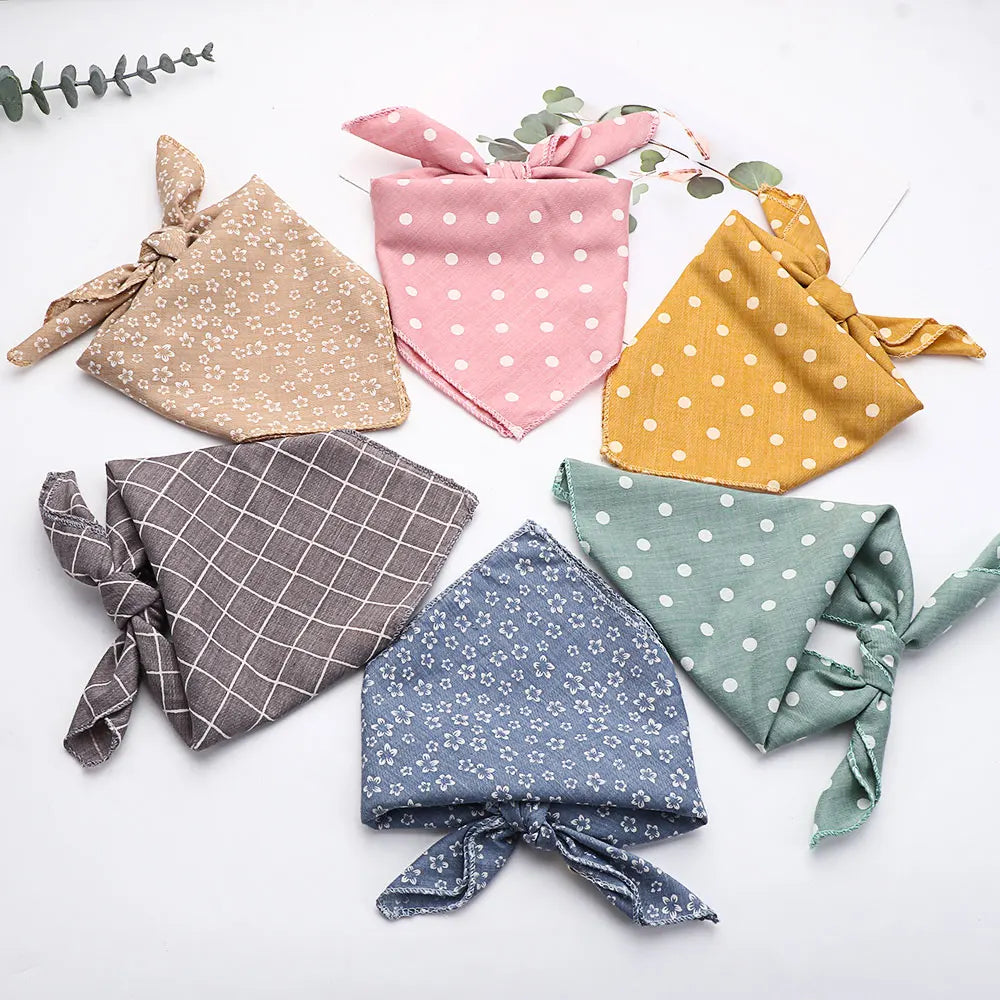 Plaid Dots Dog Bandana