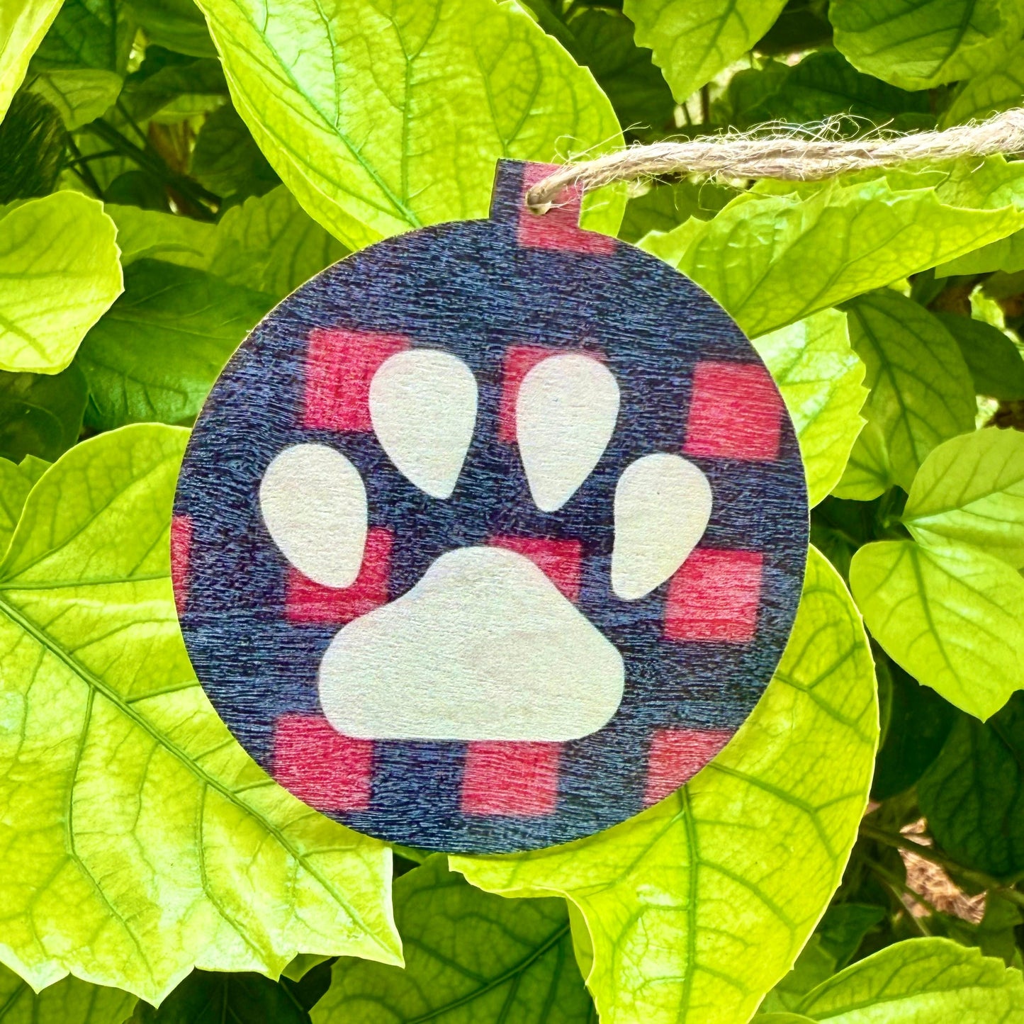 Christmas Paw Print Ornament