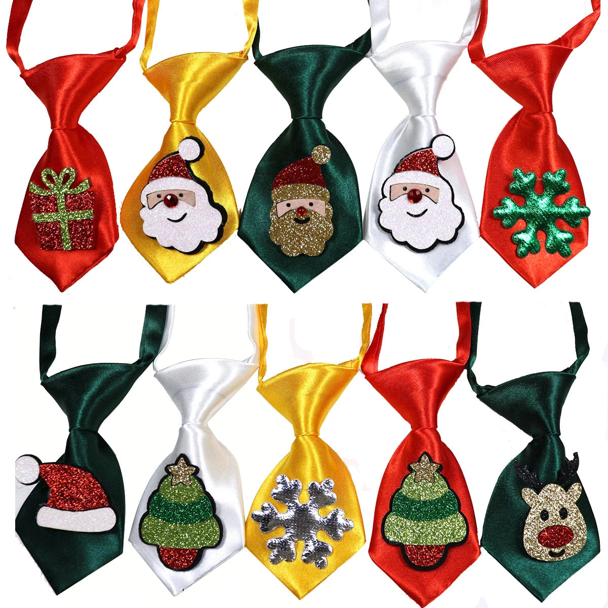 Christmas Pet Neck Ties - 10 PCS