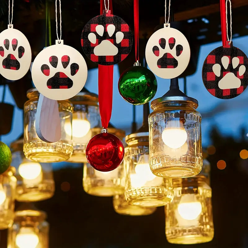 Christmas Paw Print Ornament